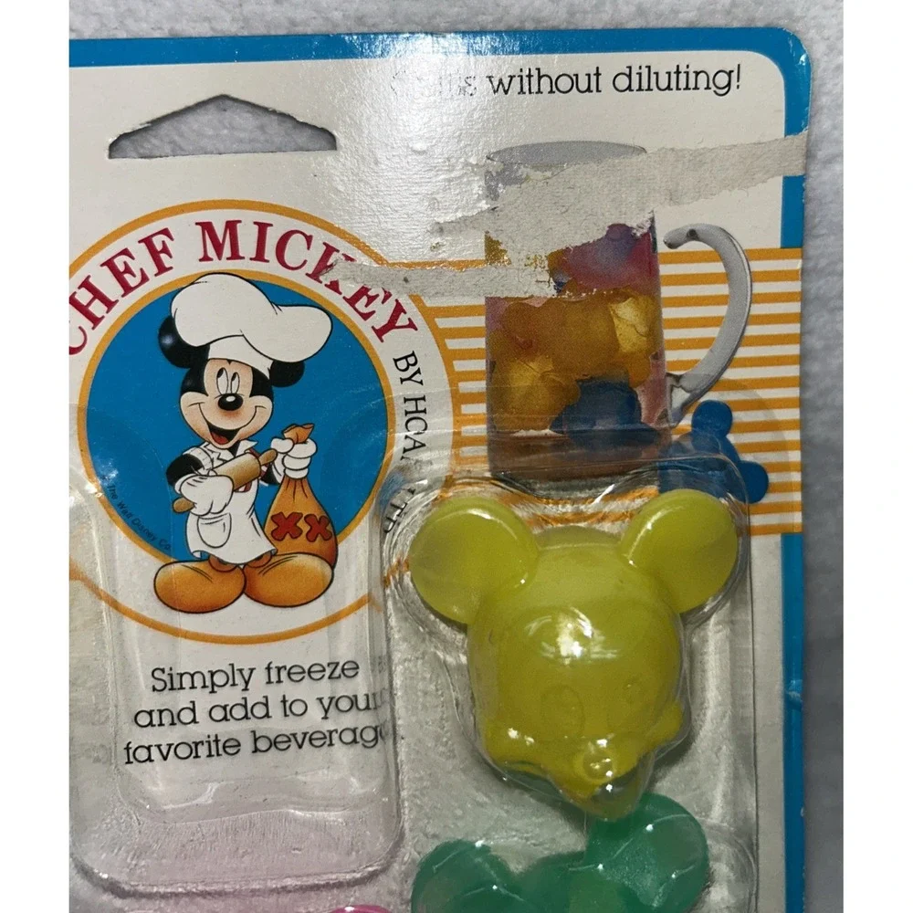 Vintage‎ Disney Mickey Mouse Ice Cubes Molds 8 Pcs Chef Mickey Factory Sealed